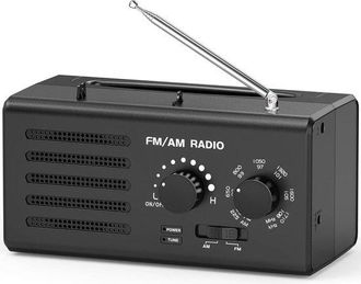 OEM Radio Port&aacute;til Am/fm Excelente Recepci&oacute;n: Altavoz Integrado, Conector Auriculares Puerto Usb, Negro