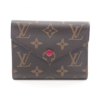 Louis Vuitton Brown Fuchsia Pink Pvc Leather Wallet (Tri-Fold) (Pre-Owned)