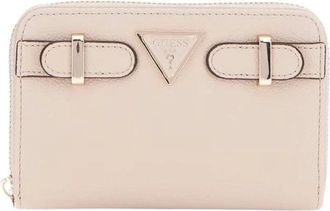 Guess Eco Ali Kleine Portemonnee Amandel - Dames - Portefeuilles - Roze - ONE Size - Accessoires