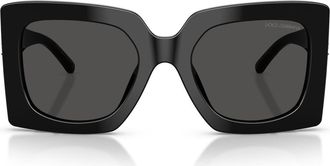 Dolce & Gabbana 54mm Square Sunglasses in Black /Dark Grey at Nordstrom