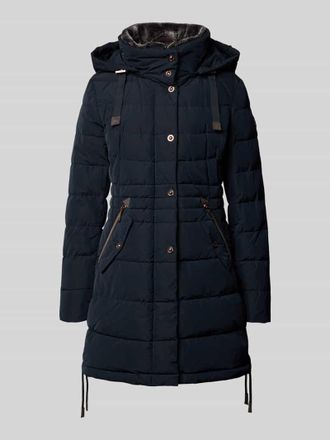 Gil Bret Steppmantel mit Stehkragen und Reißverschlusstaschen in Dunkelblau, Größe 36