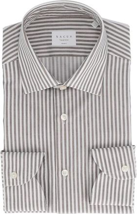 Xacus Camicia Wf 531Ml - Heren - Casual Overhemden - Grijs - L - Katoen - Overhemden