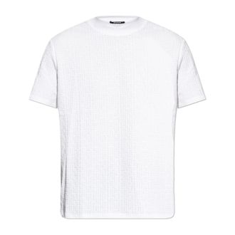 Balmain T-Shirts, male, White, Size: 3XL Terry Monogram T-Shirt