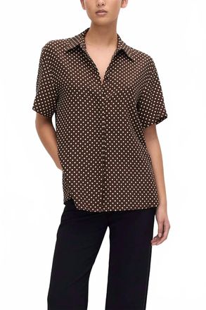 Matteau Womens Short Sleeve Shirt In Chocolate