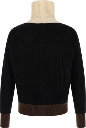 Kiton Color-Block Ribbed Cashmere Sweater - Black