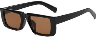 Generic Mens Small Frame Sunglasses Outdoor Sports Women Driver Sun Glasses(Brown)
