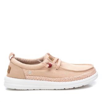 Xti Womens Dockside Canvasl Loafers In Nude