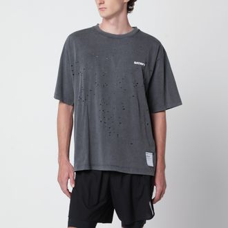 SATISFY Aged Black MothTech T-shirt in cotton