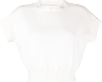 Teddy Cashmere Genova sleeveless cropped cashmere jumper - women - Cashmere - 3 - White