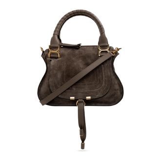 Chlo&eacute; Marcie S Suede Bag - Dames - Handtassen - Grijs - ONE Size - Leer - Tassen