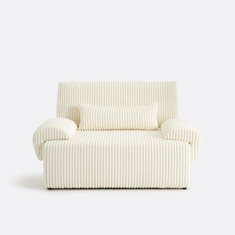 La Redoute Interieurs 2-zits slaapbank, met koffer, in XL ribfluweel, MAONA