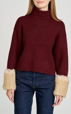 Wayf Rebecca Turtleneck Sweater in Burgundy at Nordstrom Rack, Size X-Small