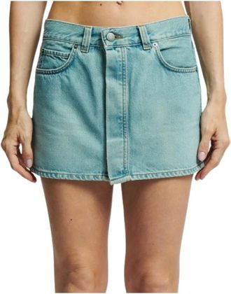 Haikure Smaragd Blauwe Rok - Dames - Spijkerrokken - Blauw - W27 - Denim - Rokken