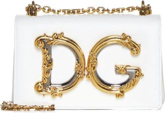 Dolce & Gabbana Witte tassen met DG-logo - Dames - Schoudertassen - Wit - ONE Size - Tassen