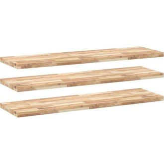 vidaXL Estantes Flotantes 3 Uds Madera Acacia Sin Tratar 120x40x4 Cm Vidaxl
