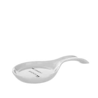 KASANOVA Poggiamestolo bianco con scritta 22 cm