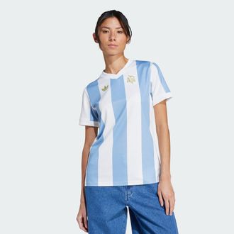 adidas adidas Performance Womens Argentina Anniversary Jersey - Blue & White - Size Medium