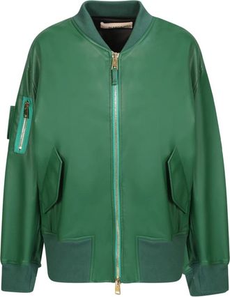Blanca Vita Groene Faux Leren Bomberjack - Dames - Bomber jackets - Groen - XS - Jassen