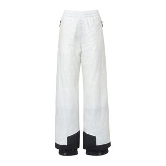 Moncler Wide Trousers, female, White, Size: S Training Trousers