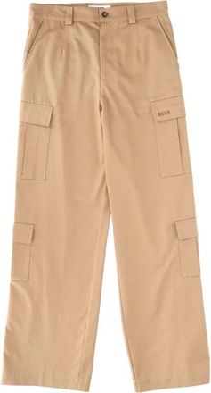Msgm Cargo Broek - Heren - Straight fit broeken - Beige - L - Broeken