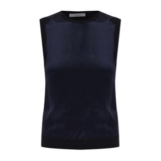 Max Mara Sleeveless Tops, female, Blue, Size: XS Top Ginseng