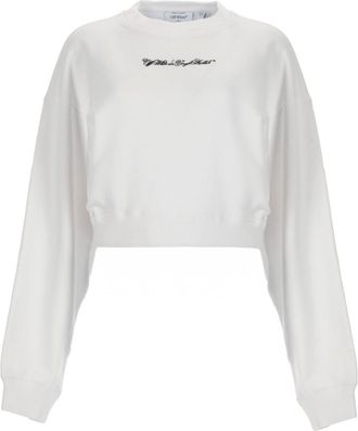Off-white White Logo Crew Neck Sweatshirt