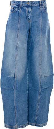 Patrizia Pepe Wide Shaped Jeans - Dames - Loose Fit Jeans - Blauw - W26 - Katoen - Jeans