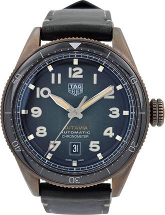 Tag Heuer Pre-owned Tag Heuer Heuer Autavia Automatic Green Dial Mens Watch WBE5190.FC826