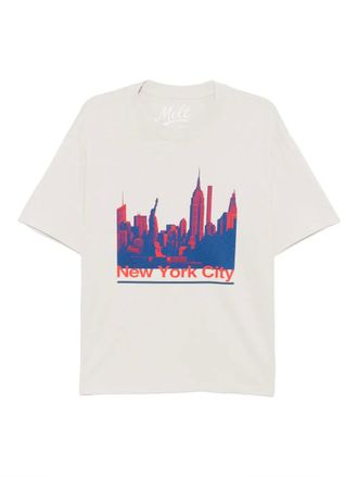 Melt graphic-print T-shirt - Neutrals