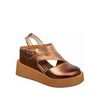 Antelope Womens Uma Metallic Leather Mule In Bronze Metal