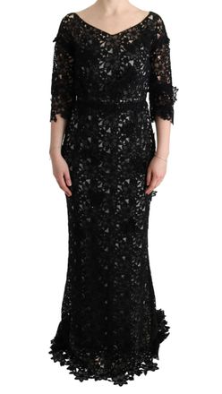 Dolce & Gabbana Floral Lace Maxi Jurk Stijl Sig60574