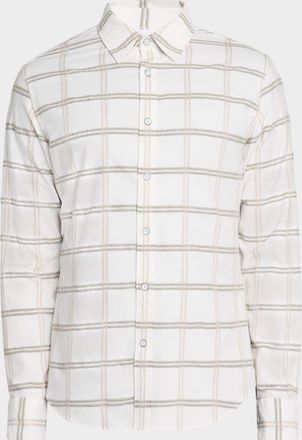 Rag & Bone Mens Tomlin Brushed Oxford Check Button-Down Shirt