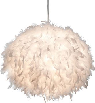 Nino Leuchten Globo - L&aacute;mpara Colgante - Ducky - Blanco - Textil - &Oslash; 60cm - E27