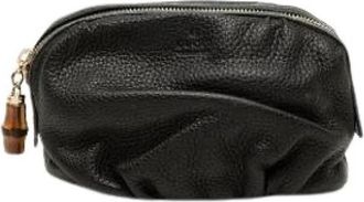 Gucci Pre-owned Leren Pouch - Dames - Vintage Mini Tas - Zwart - ONE Size - Leer - Vintage