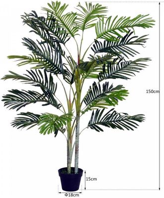 OUTSUNNY 150cm Artificial Plant with Pot | TJ Hughes
