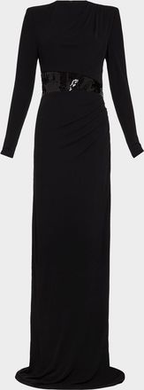 Ramy Brook Samantha Sequin-Embellished Column Gown