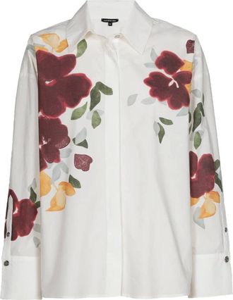 Caroline Biss Caroline Biss - Blouse lange mouw 4674 - Dames - Blouses & Shirts - Wit - Maat: L Katoen