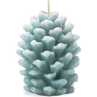 Tag Frosted Pine Cone Aqua Candle Sculpted Paraffin Wax in Blue at Nordstrom