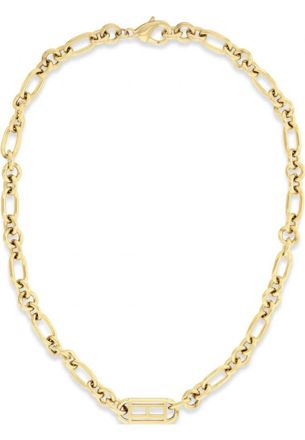 Tommy Hilfiger Womens 2780973 Ladies Necklace - Gold Stainless Steel - One Size