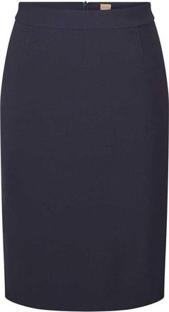 HUGO BOSS Vilea effen kokerrok voor dames (Blauw)