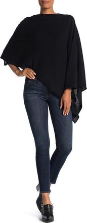 Portolano Lightweight Cowl Neck Poncho in Black at Nordstrom Rack