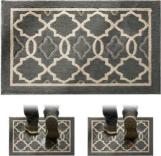 OEM Alfombras Para Exteriores, Alfombras Lavables Para La Puerta Principal, Alfombras Entrada Antideslizantes Absorbentes, Gris Oscuro, 120 X 180 Cm