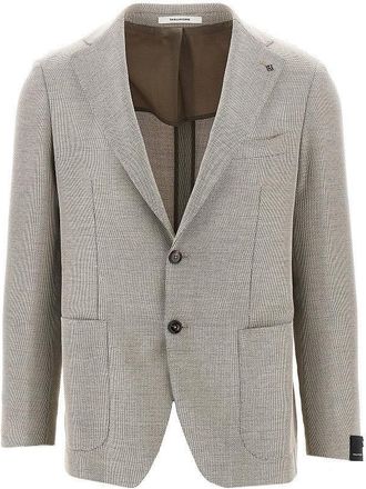 Tagliatore Cotton and wool canvas single-breasted jacket Man 52