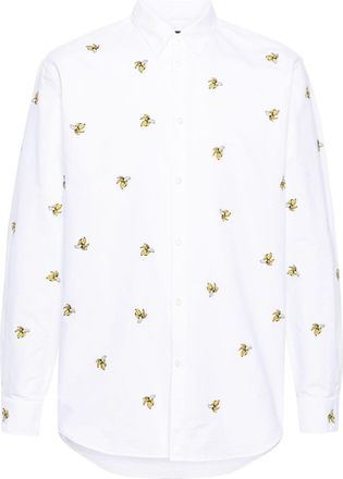 Dsquared2 fruit-embroidered cotton shirt - men - Cotton - 50 - White
