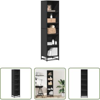 vidaXL Libreria nera - Libreria Nera 40x35x170,5 cm in Legno Multistrato