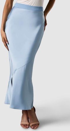 Coast Satin Detail Fitted Skirt in Dusty Blue at Nordstrom, Size 14