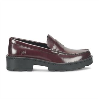 Born Womens Carrera Loafer Shoes In Burgundy