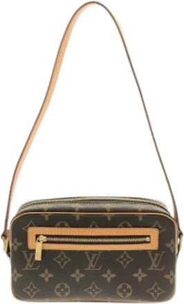 Louis Vuitton Pre-owned Pochette Schoudertas - Dames - Vintage Schoudertas - Bruin - ONE Size - Leer - Vintage