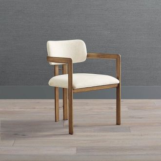 Frontgate Novara Dining Chair - Textured Bronze, Snow Crypton Nomad Performance - Frontgate