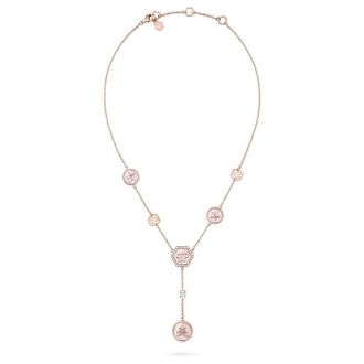 Philipp Plein Necklaces, female, Pink, Size: ONE SIZE Mini Logo Pendant Necklace
